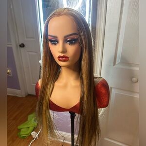 Human hair lace front wig